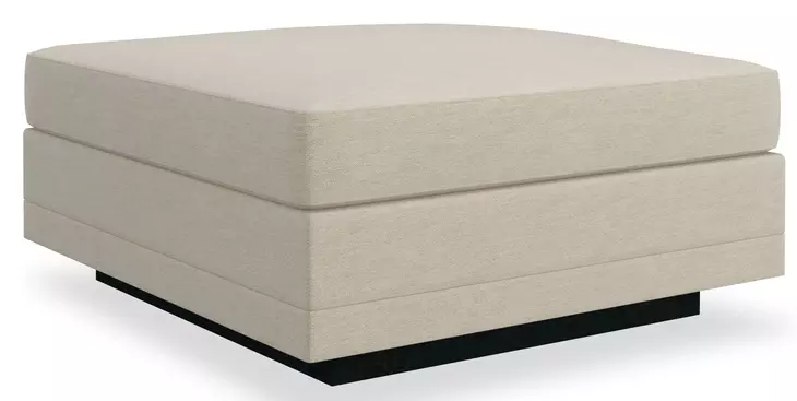 Fusion Beige Upholstered Rectangular Ottoman