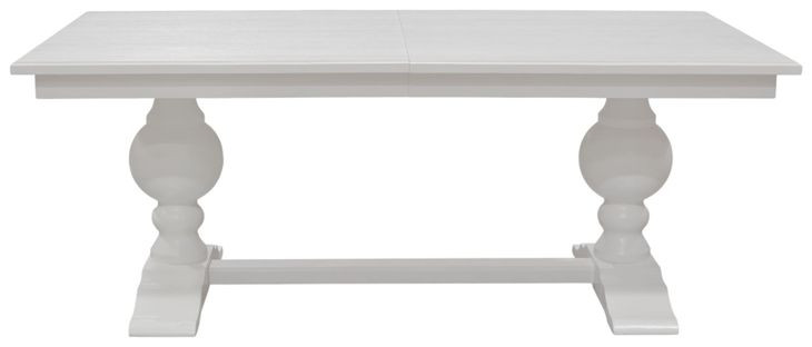 Hampton White 96" Extendable Rectangular Dining Table