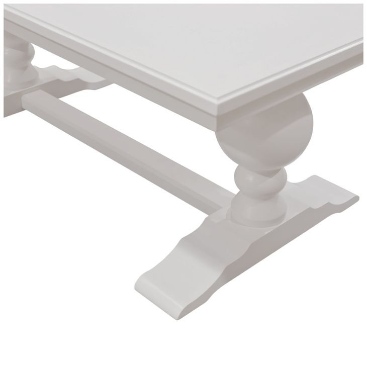 Hampton White 96" Extendable Rectangular Dining Table