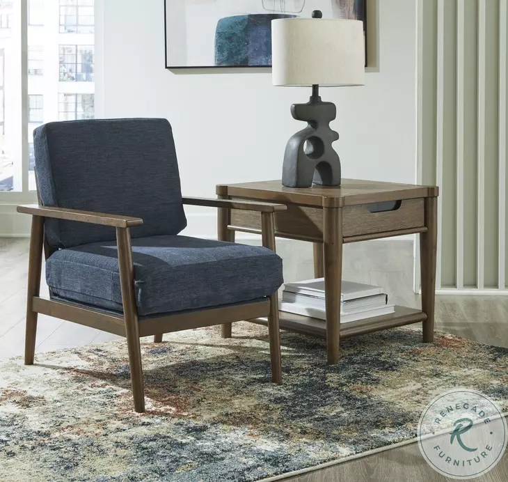Bixler Navy Accent Chair