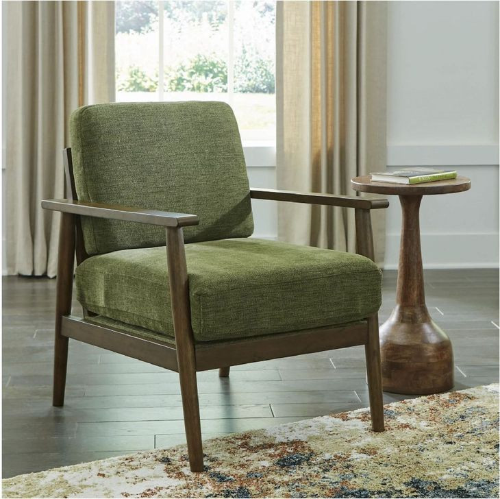Bixler Olive Showood Accent Chair From Ashley Furniture | Coleman