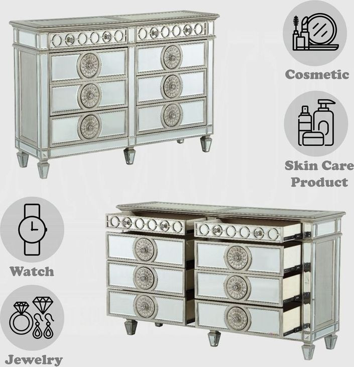 Varian Silver 8 Drawer Dresser