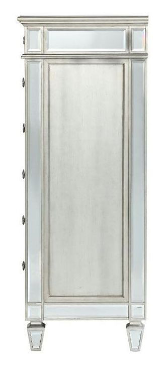 Varian Blue and Silver Upholstered Panel Bedroom Set with Nailhead Trim