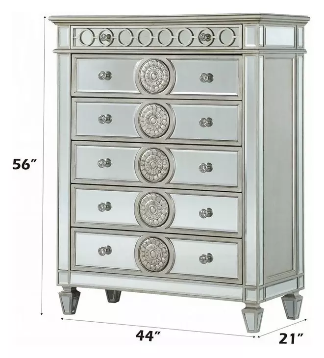 Varian Silver 6 Drawer Chest