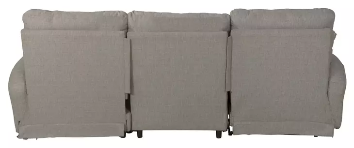 McPherson Buff and Winter 3 Piece Modular Power Reclining RAF Chaise Sectional with USB Charging