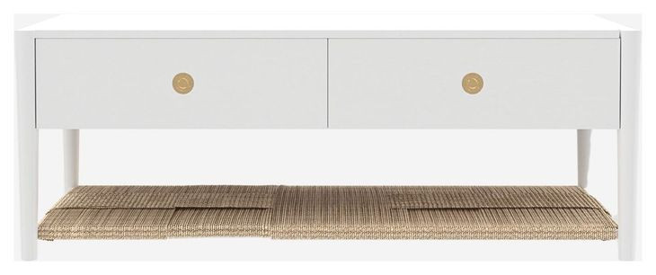 Cleo White Rectangular Coffee Table