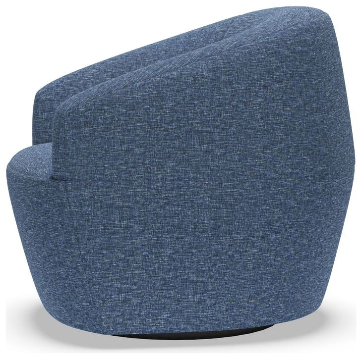 Natalie Aqua Upholstered Swivel Chair