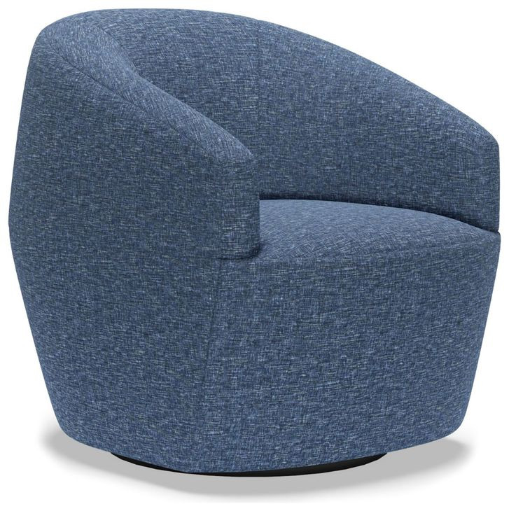 Natalie Aqua Upholstered Swivel Chair