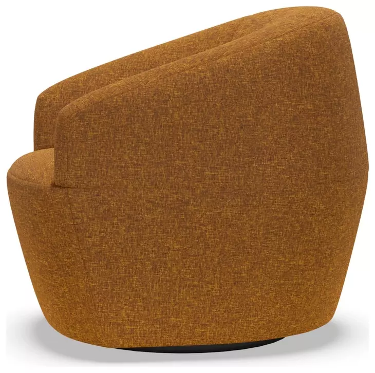 Natalie Rust Upholstered Swivel Chair