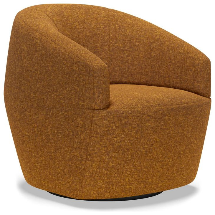 Natalie Rust Upholstered Swivel Chair