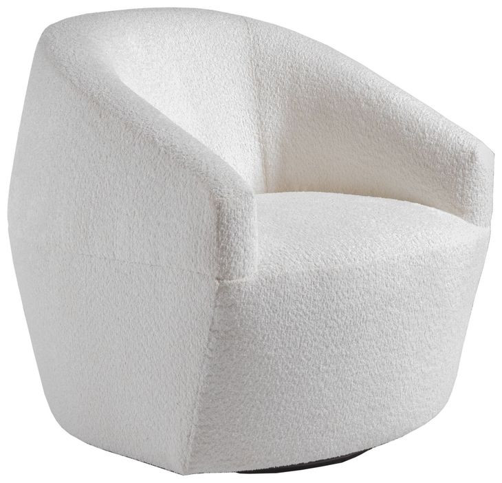 Natalie Ivory Upholstered Swivel Chair