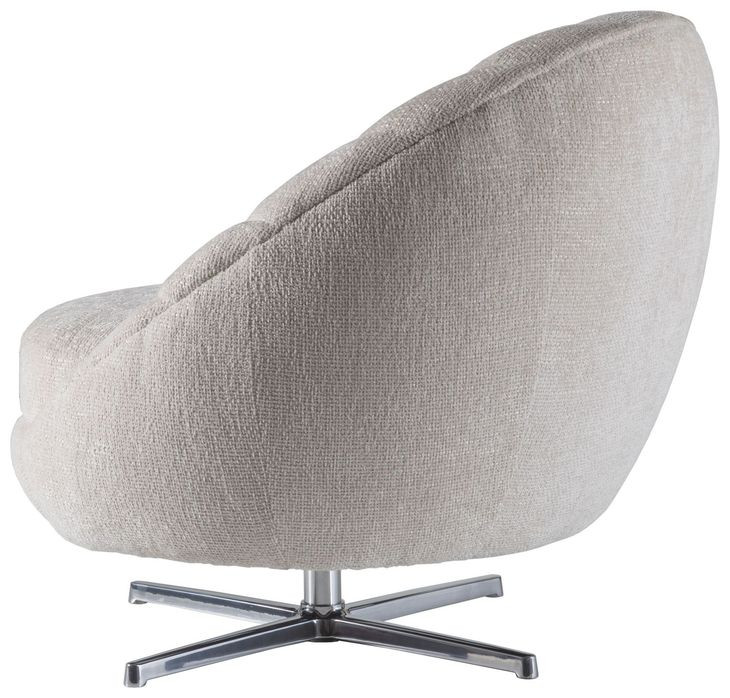Lucille Beige Upholstered Swivel Chair