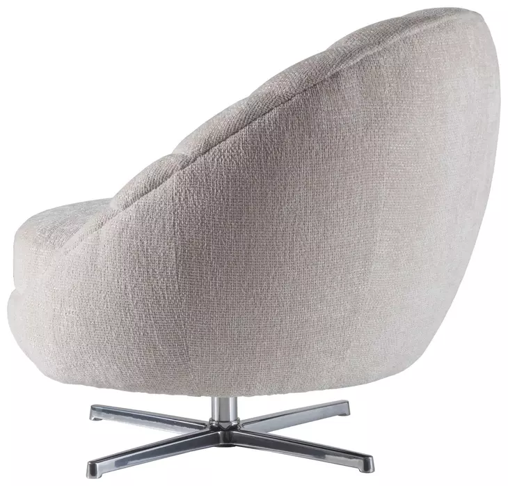 Lucille Beige Upholstered Swivel Chair