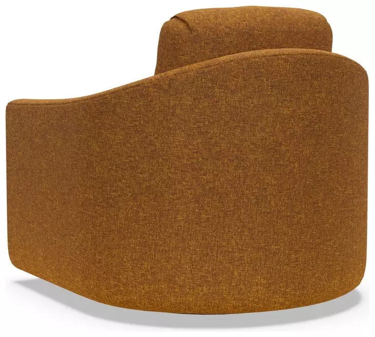 Liz Orange Upholstered Swivel Chair