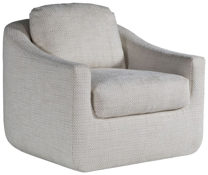 Liz Ivory Upholstered Swivel Chair