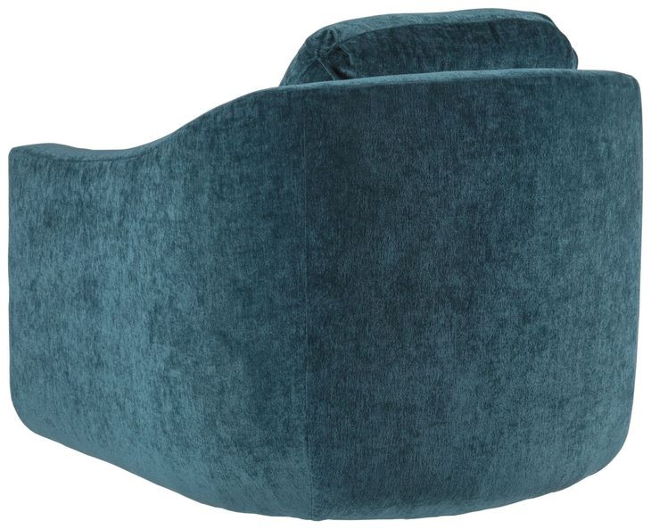 Liz Aqua Upholstered Swivel Chair
