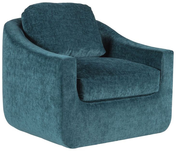 Liz Aqua Upholstered Swivel Chair
