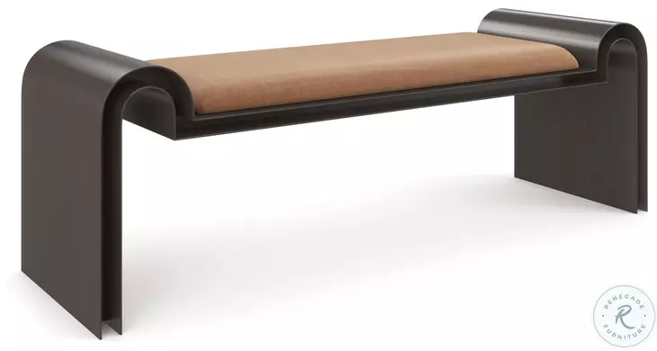 Beau Ivory Mohair Bench