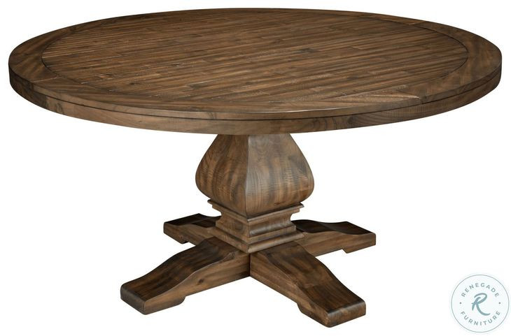 Kensington Walnut Round Solid Pine Dining Table