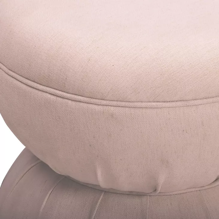 Tomlin Light Pink Performance Chenille Upholstered Game Table and Ottoman Set