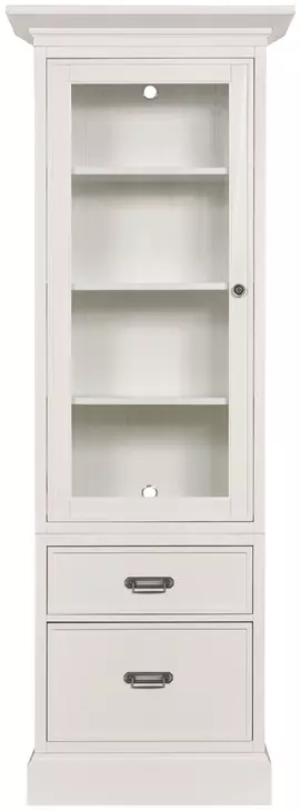 Structures White 1 Door Display Cabinet with Storage