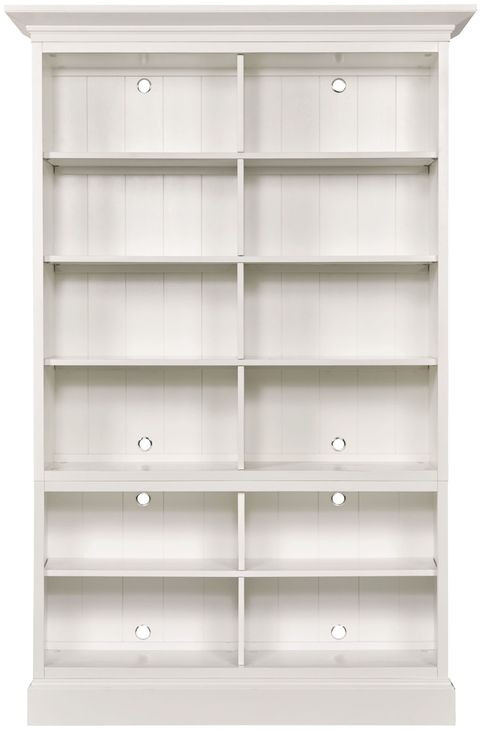 Structures White Double Bookcase with 12 Shelves