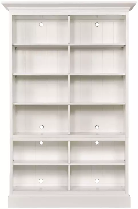 Structures White Double Bookcase with 12 Shelves