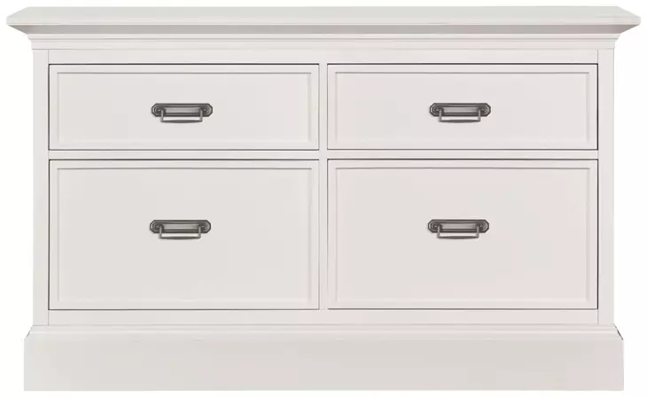 Structures White Double Storage Console with 4 Drawers