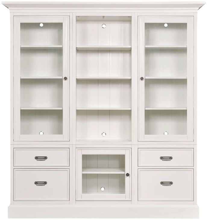 Structures White 81" Display Cabinet with 3 Doors