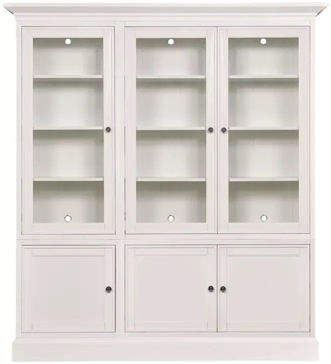 Structures White 81" Display Cabinet with 6 Doors