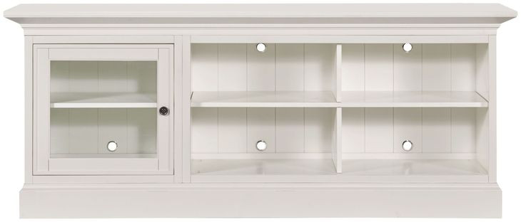 Structures Pure White 81" Triple Storage TV Stand