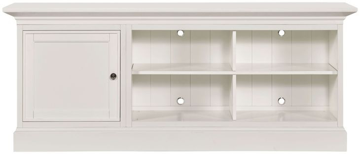 Structures Pure White 81" Triple Storage TV Stand