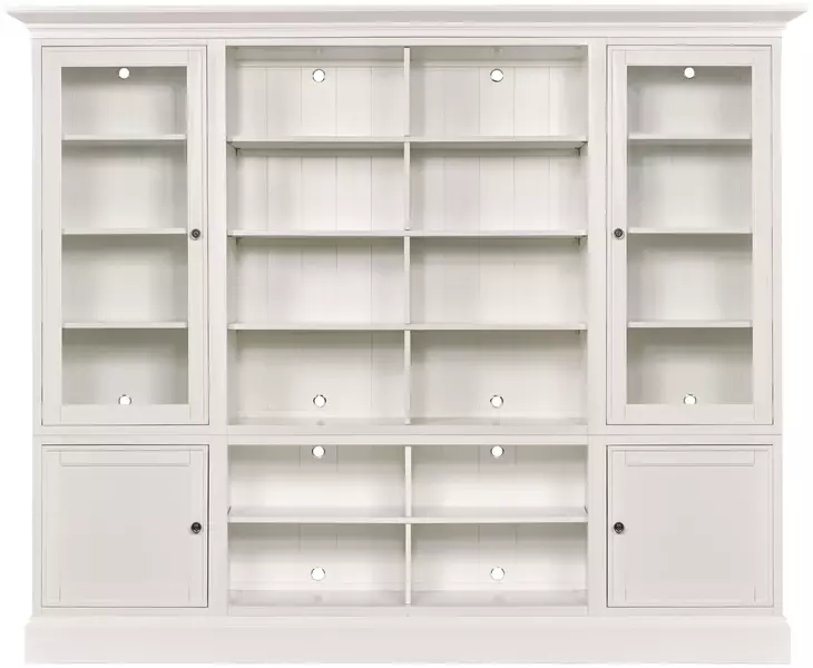 Structures Quad White 4 Door Entertainment Bookcase