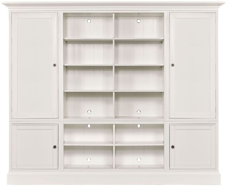 Structures Quad White 4 Door Entertainment Bookcase