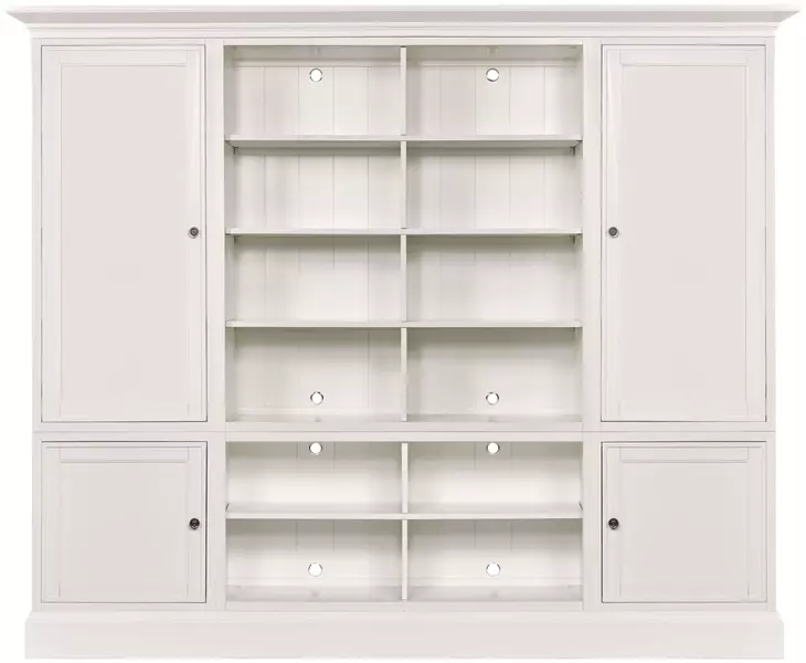 Structures Quad White 4 Door Entertainment Bookcase