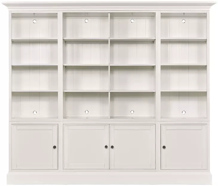 Structures Quad White Display Bookcase with 16 Shelves
