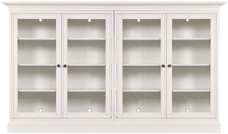 Structures Quad White 106" Display Cabinet with 4 Doors