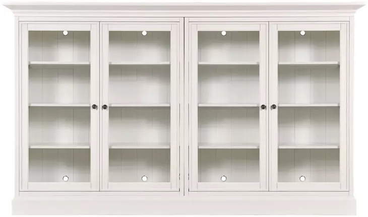 Structures Quad White 106" Display Cabinet with 4 Doors