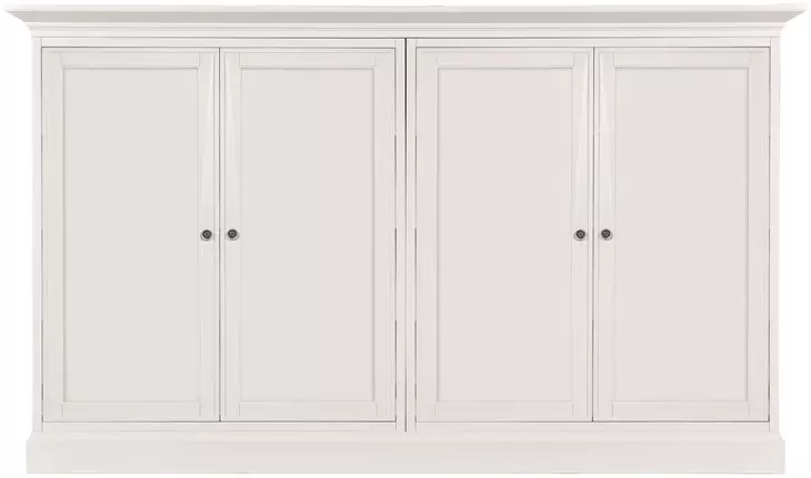 Structures Quad White 106" Display Cabinet with 4 Doors