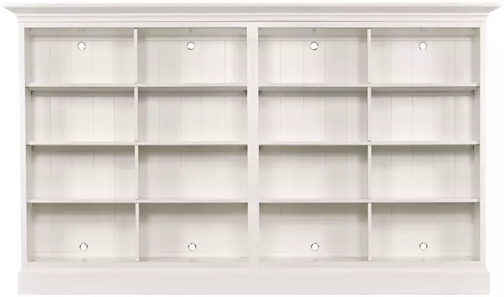 Structures Quad White Mid Height Bookcase with 16 Shelves