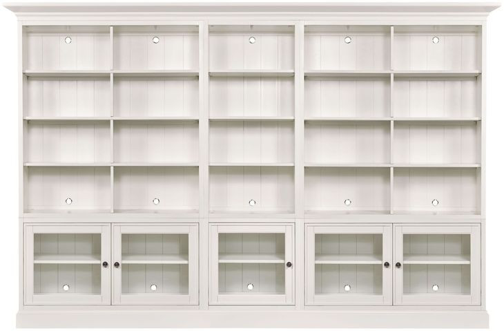 Structures Quintuple White 30 Shelves Display Bookcase