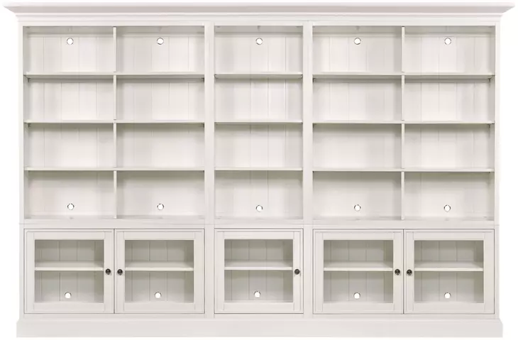 Structures Quintuple White 30 Shelves Display Bookcase