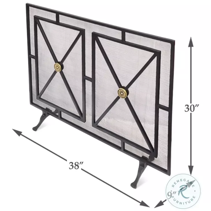 26796 Gray Paneled Firescreen