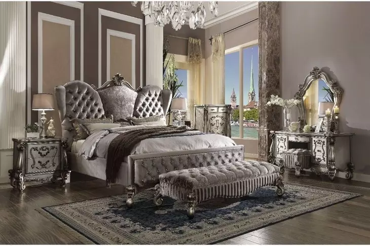 Versailles Antique Platinum 5 Drawer Chest