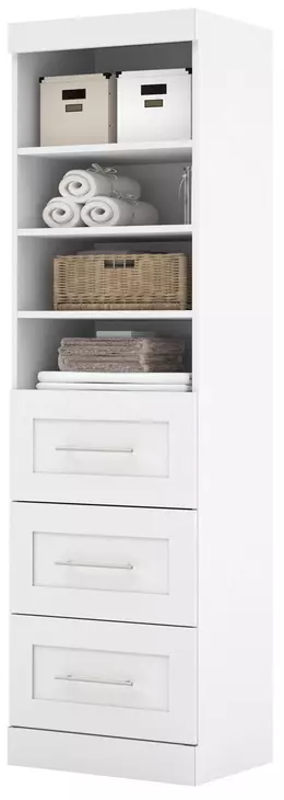Pur White 25" 3 Drawer Storage Unit