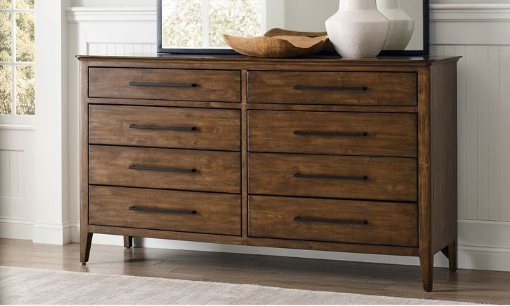 Abode Larson Medium Stain 8 Drawer Dresser