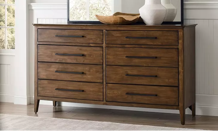 Abode Larson Medium Stain 8 Drawer Dresser