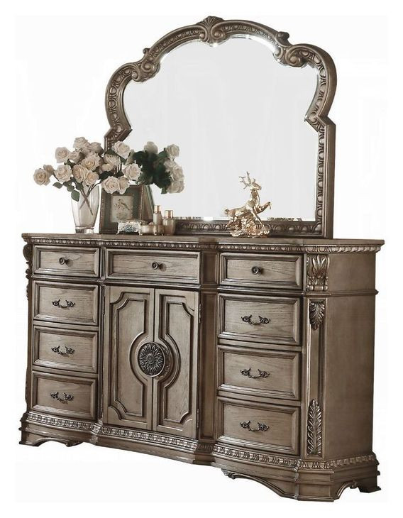 Northville Antique Silver 9 Drawer Dresser