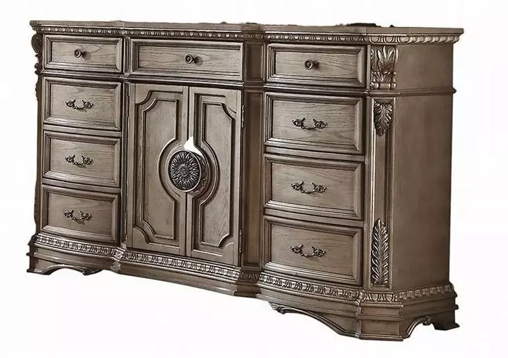 Northville Antique Silver 9 Drawer Dresser