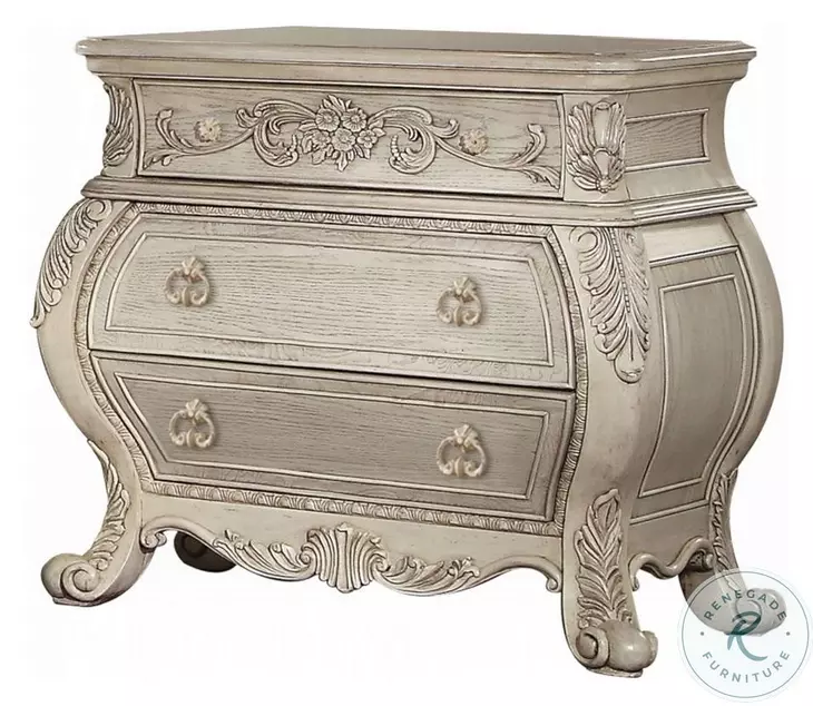 Ragenardus Antique White Nightstand